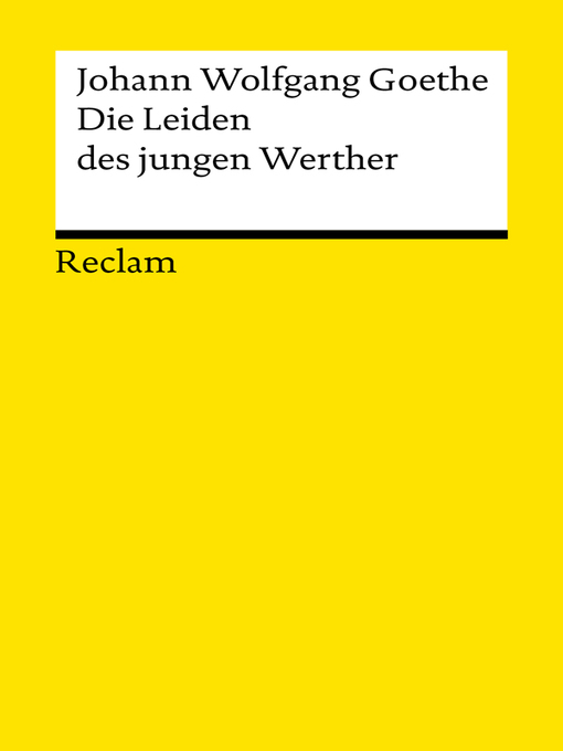 Title details for Die Leiden des jungen Werther by Johann Wolfgang Goethe - Wait list